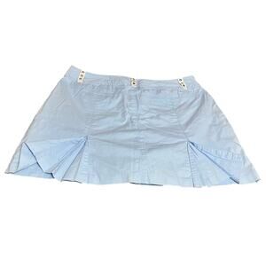 Fashion Bug Skort 12 Pleated Y2K Light Blue Tennis Golf Academia Zippers Grommet
